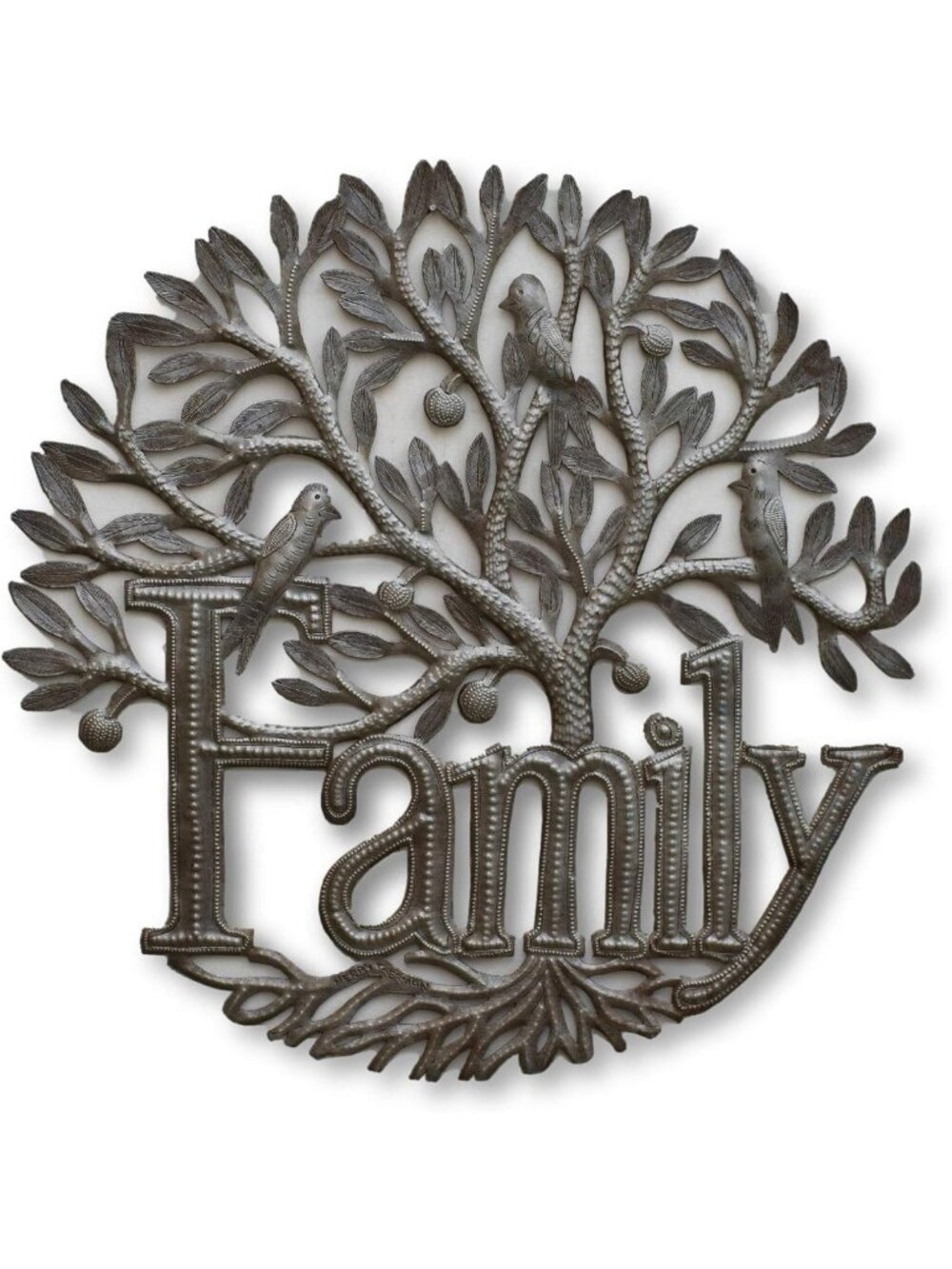 Cactus Family Wall Art, Tree of Life Decor, Handmade Indoor/Outdoor Sign 17.5
